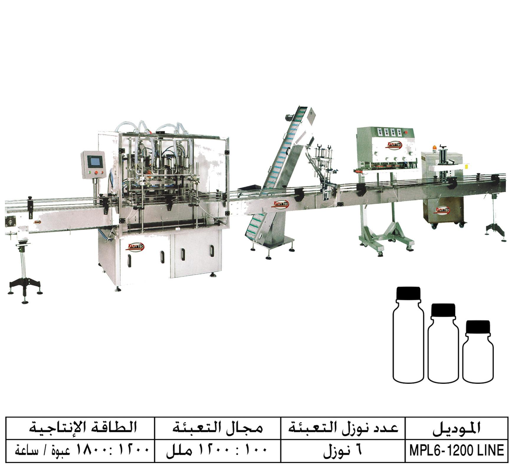 خط تعبئة حجمى للكيماويات السائلة – أوتوماتيك PLC